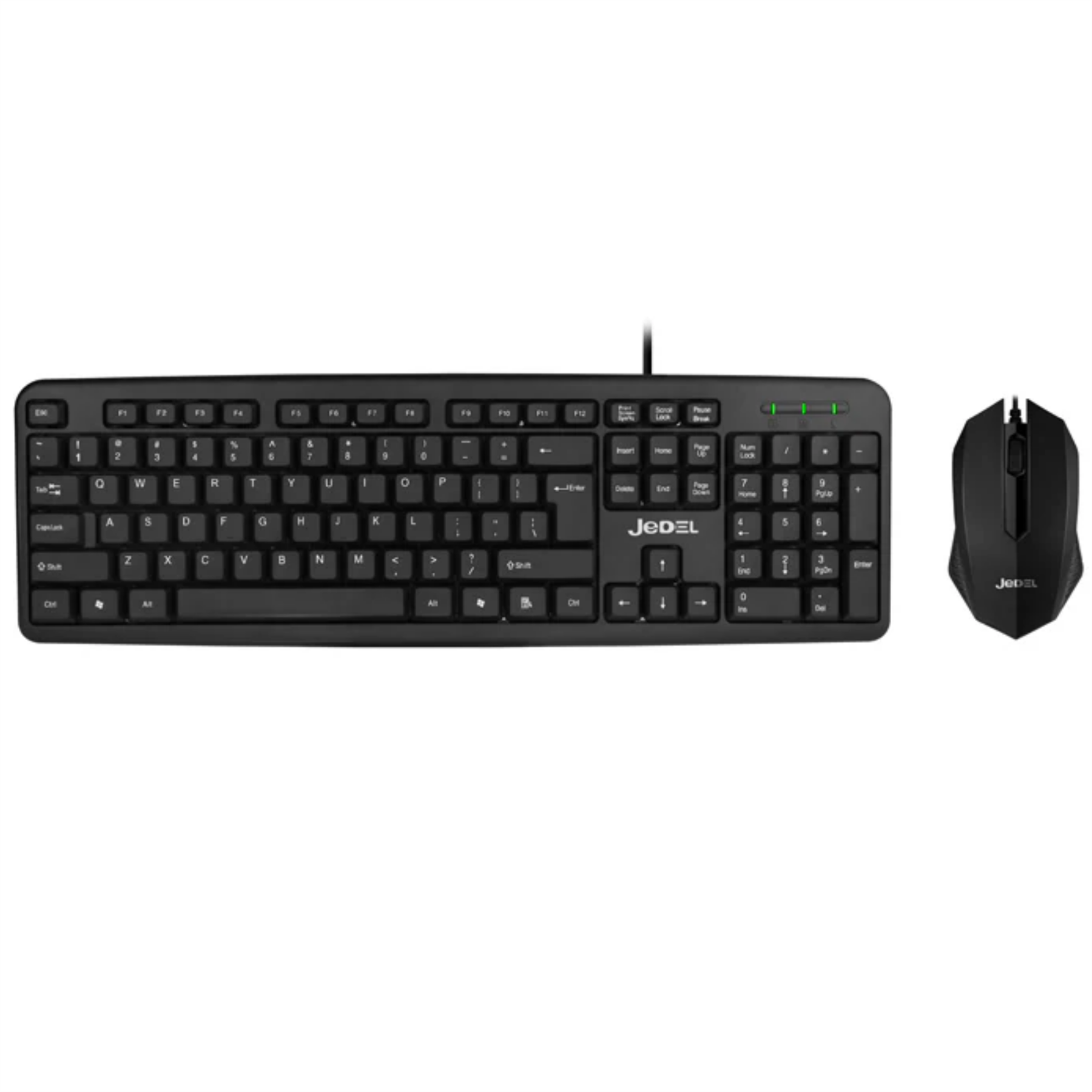 Jedel G11 Standard 104 USB Keyboard & Optical Mouse Set – Black
