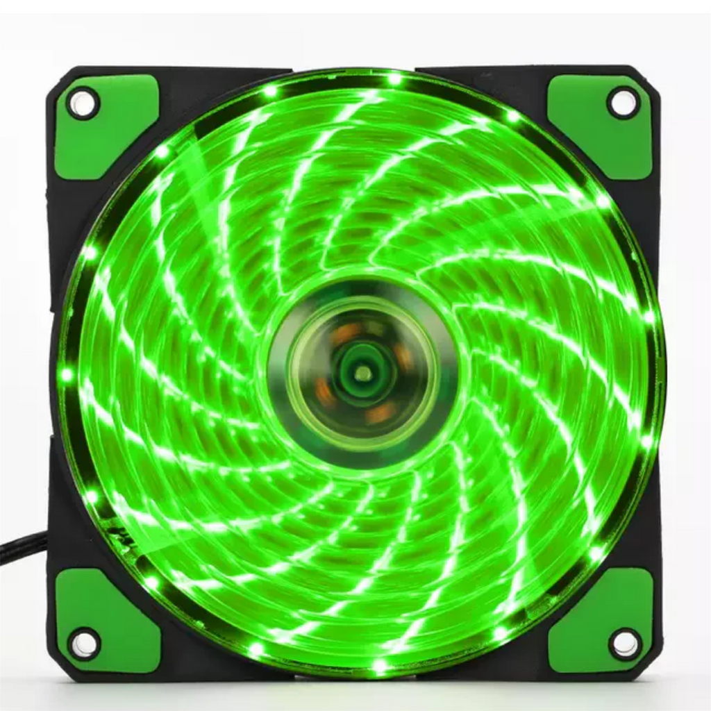 Jedel 120MM Green LED Fans 3/4pin