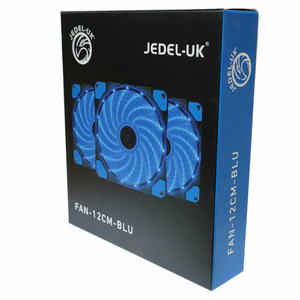 Jedel 120 mm Blue Computer Case Fan - USB‑Compatible PC Cooling Fan (12 cm)