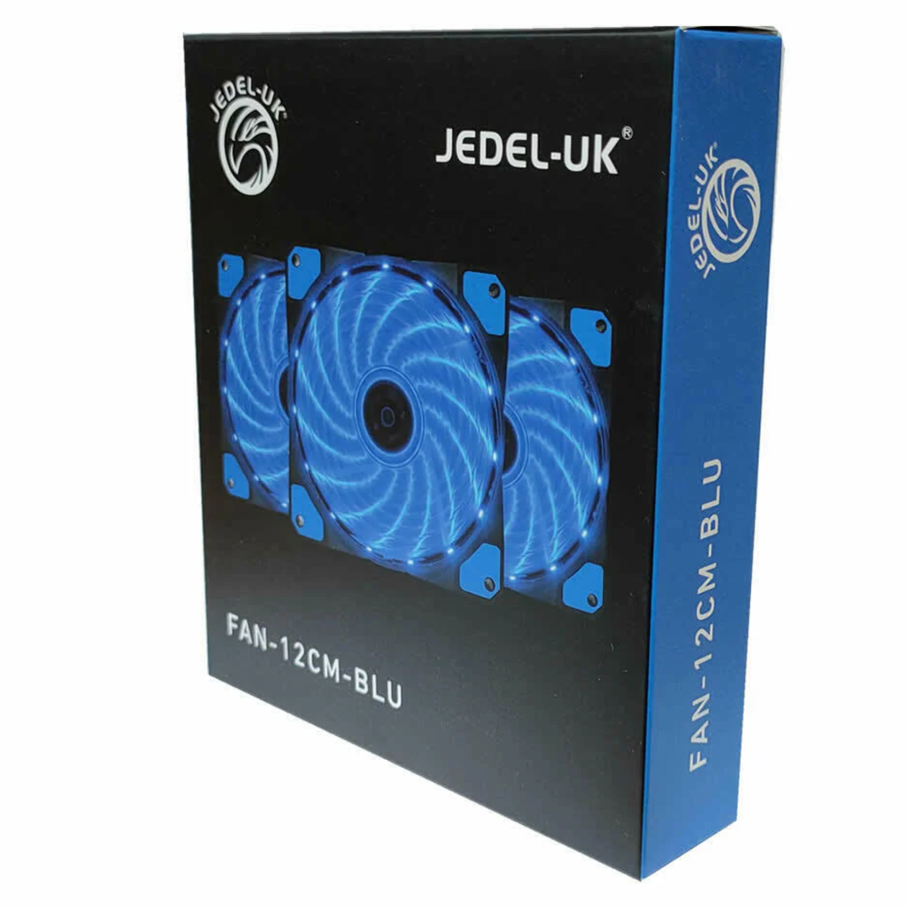 Jedel 120 mm Blue Computer Case Fan - USB‑Compatible PC Cooling Fan (12 cm)
