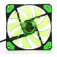 Jedel 120MM Green LED Fans 3/4pin