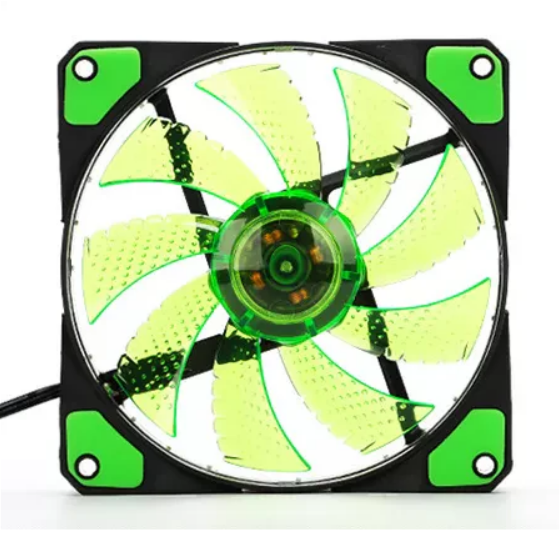 Jedel 120MM Green LED Fans 3/4pin