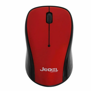 Jedel W920 Wireless Optical Mouse – 2.4 GHz, 3‑Button, Scroll Wheel - Red